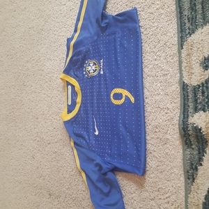 Nike Brazil Brasil CBF Soccer Away Blue Jersey - Medium